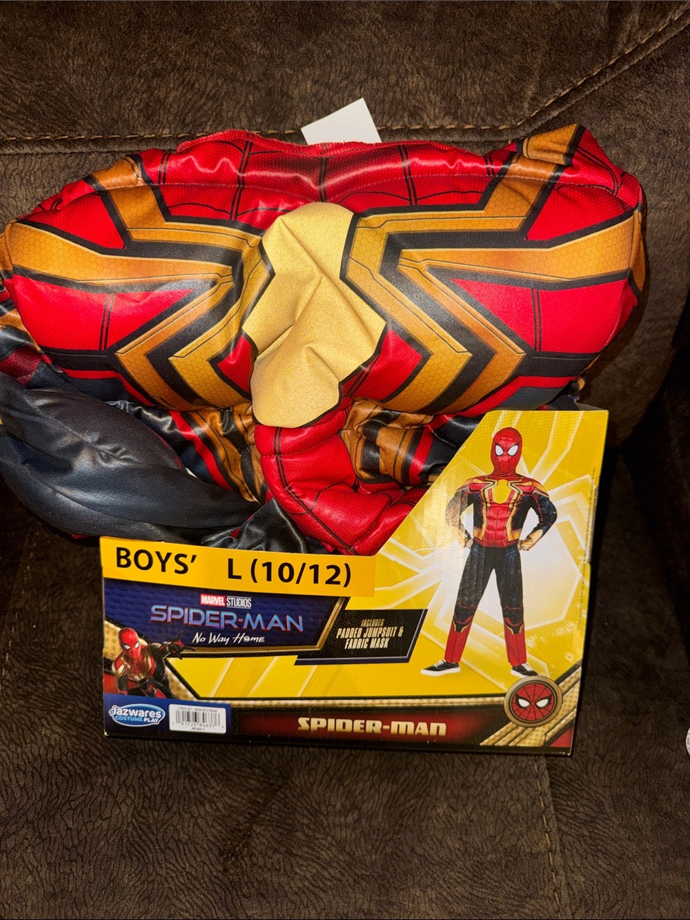 New Marvel Spider-Man Boys' Red and Gold Costume size Large (10/12) - Picture 1 of 3